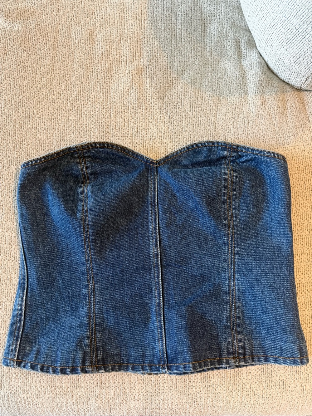 Showpo Denim Bustier Top - NEW